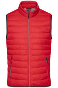 James & Nicholson Herren Daunen Steppweste red/silver