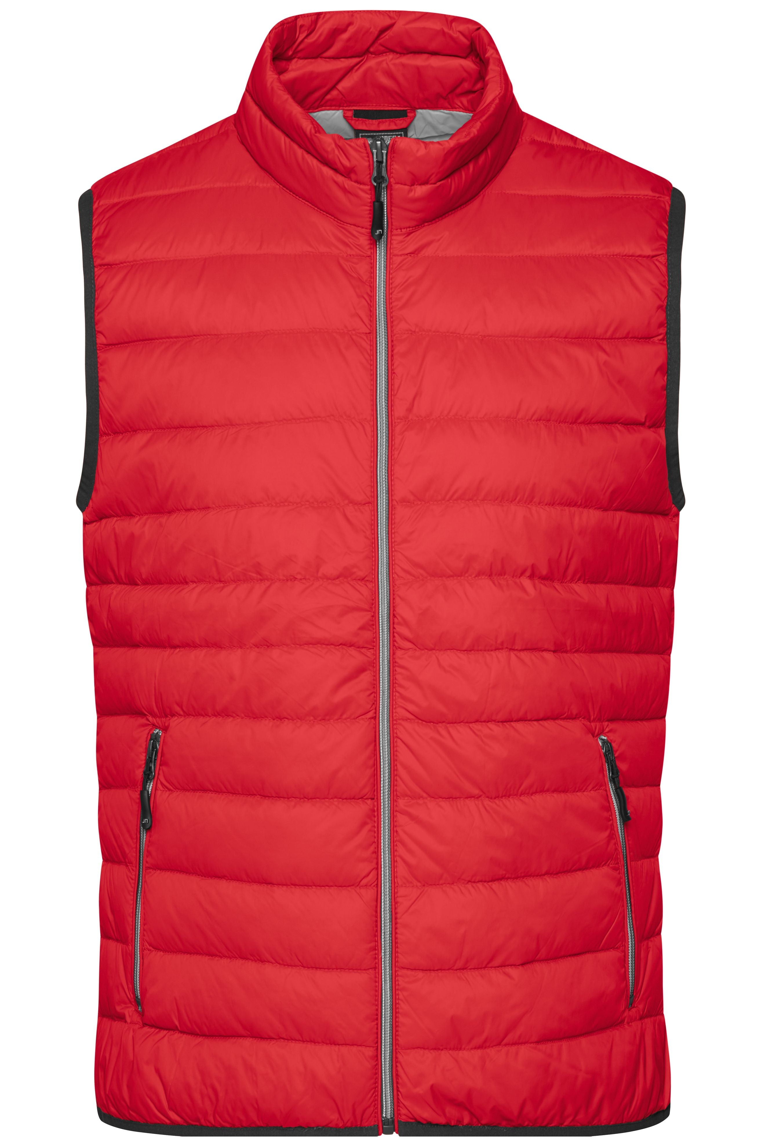 James & Nicholson Herren Daunen Steppweste red/silver