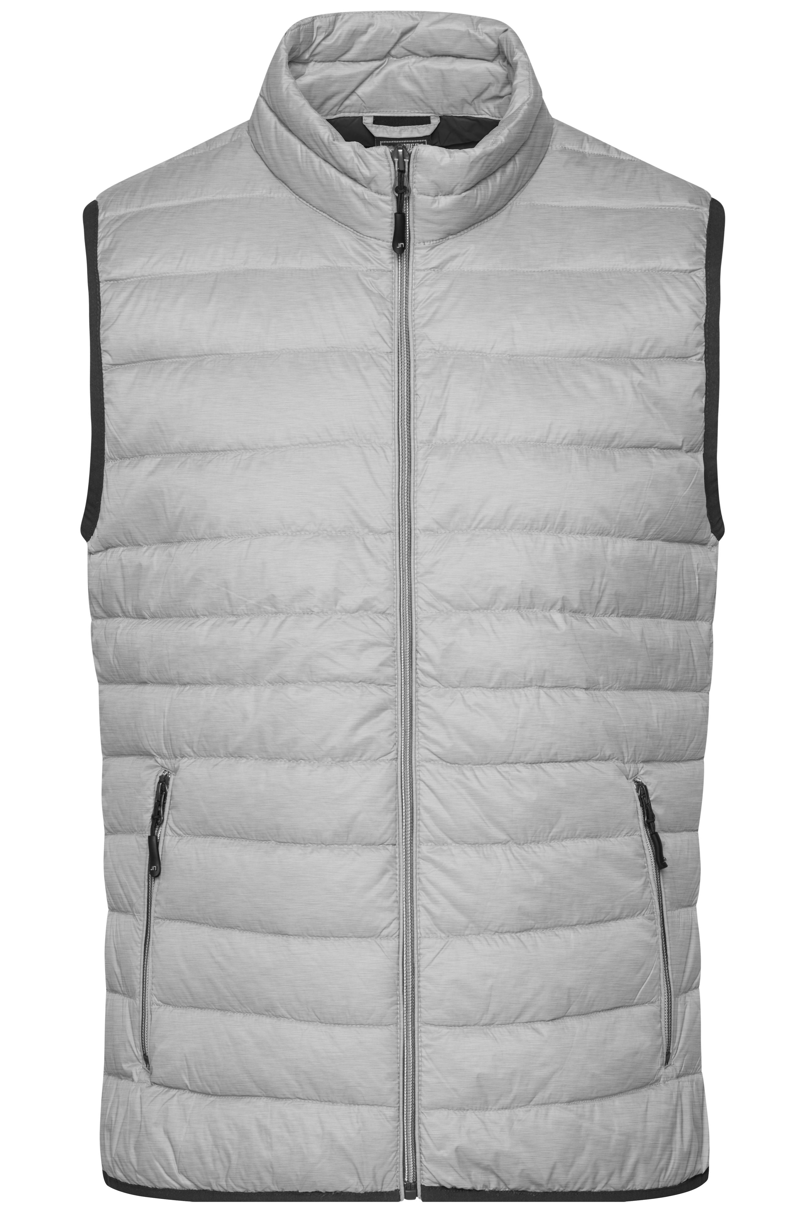 James & Nicholson Herren Daunen Steppweste silver-melange/graphite
