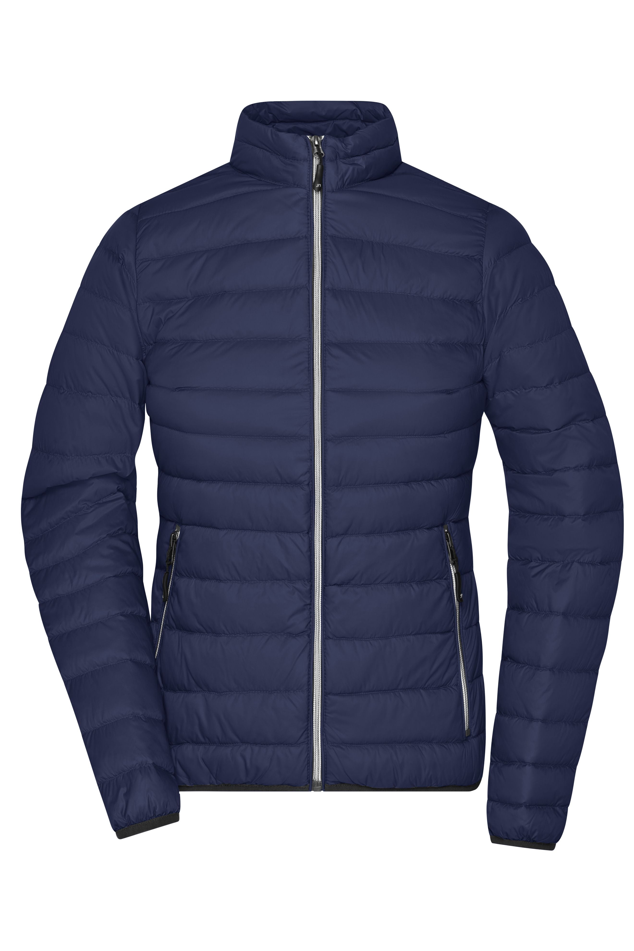James & Nicholson Damen hochwertige taillierte Daunenjacke navy/silver