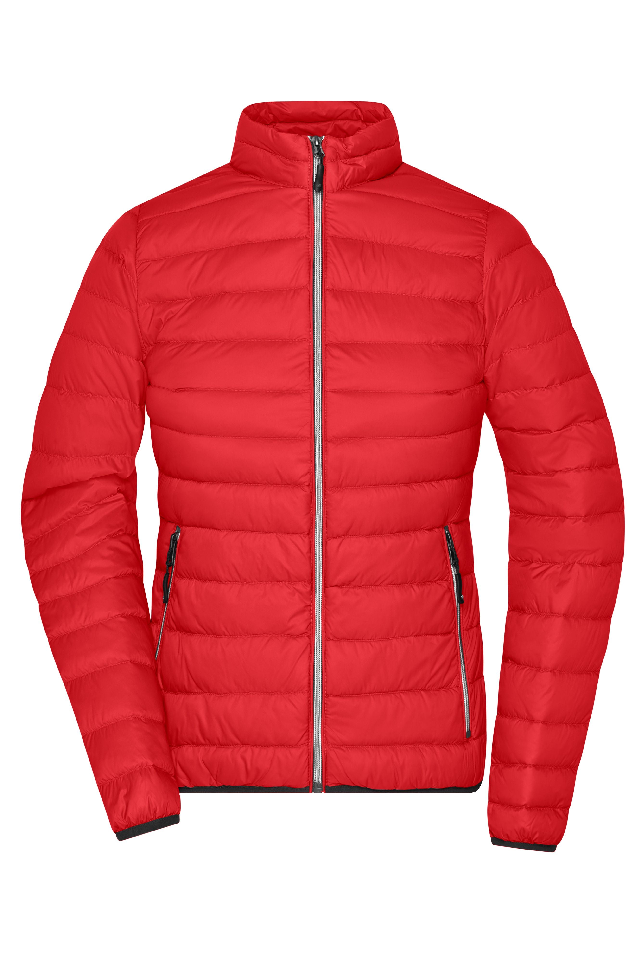 James & Nicholson Damen hochwertige taillierte Daunenjacke red/silver
