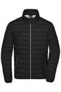 James & Nicholson Herren hochwertige Daunenjacke black/silver