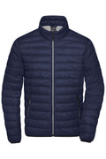 James & Nicholson Herren hochwertige Daunenjacke navy/silver