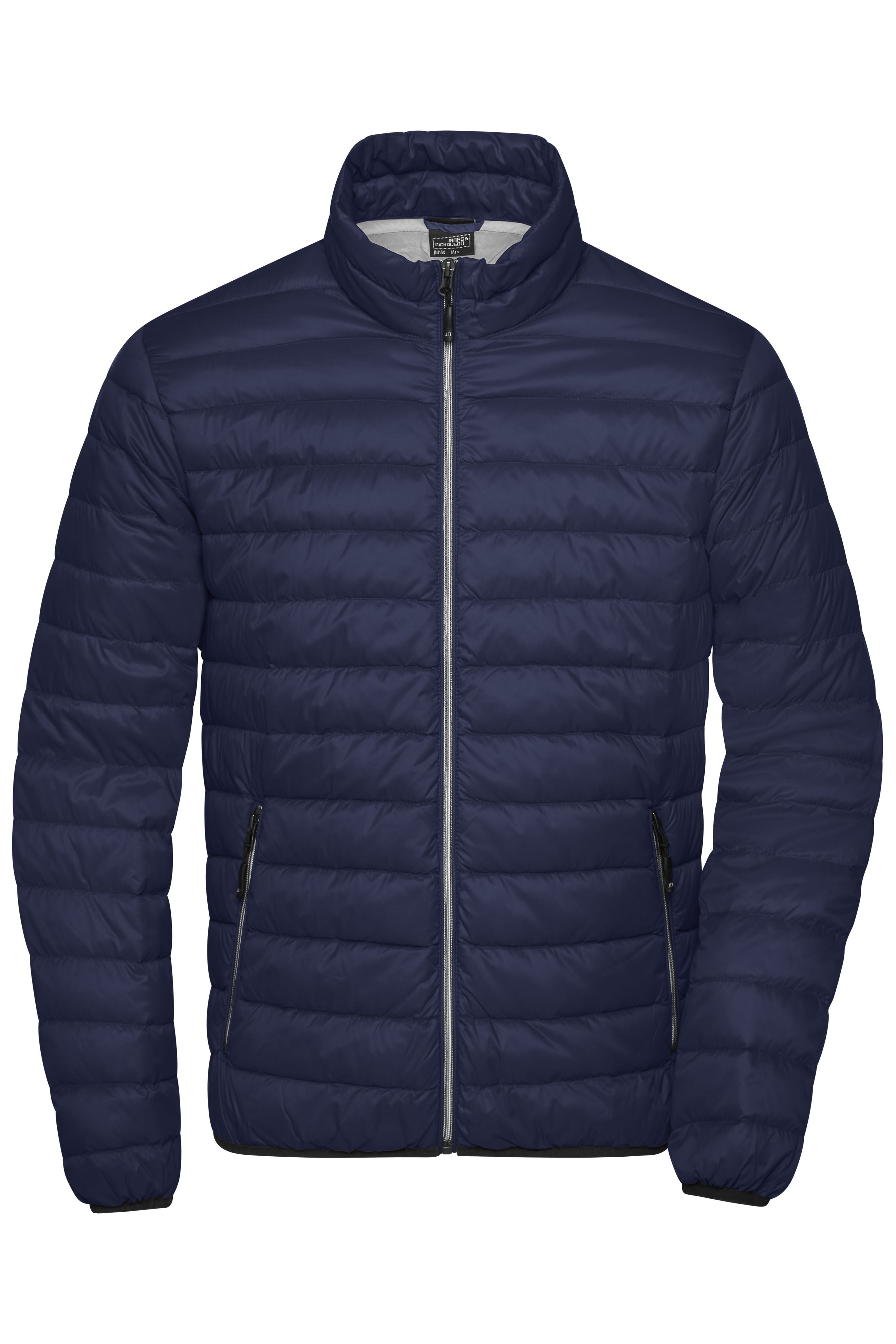 James & Nicholson Herren hochwertige Daunenjacke navy/silver