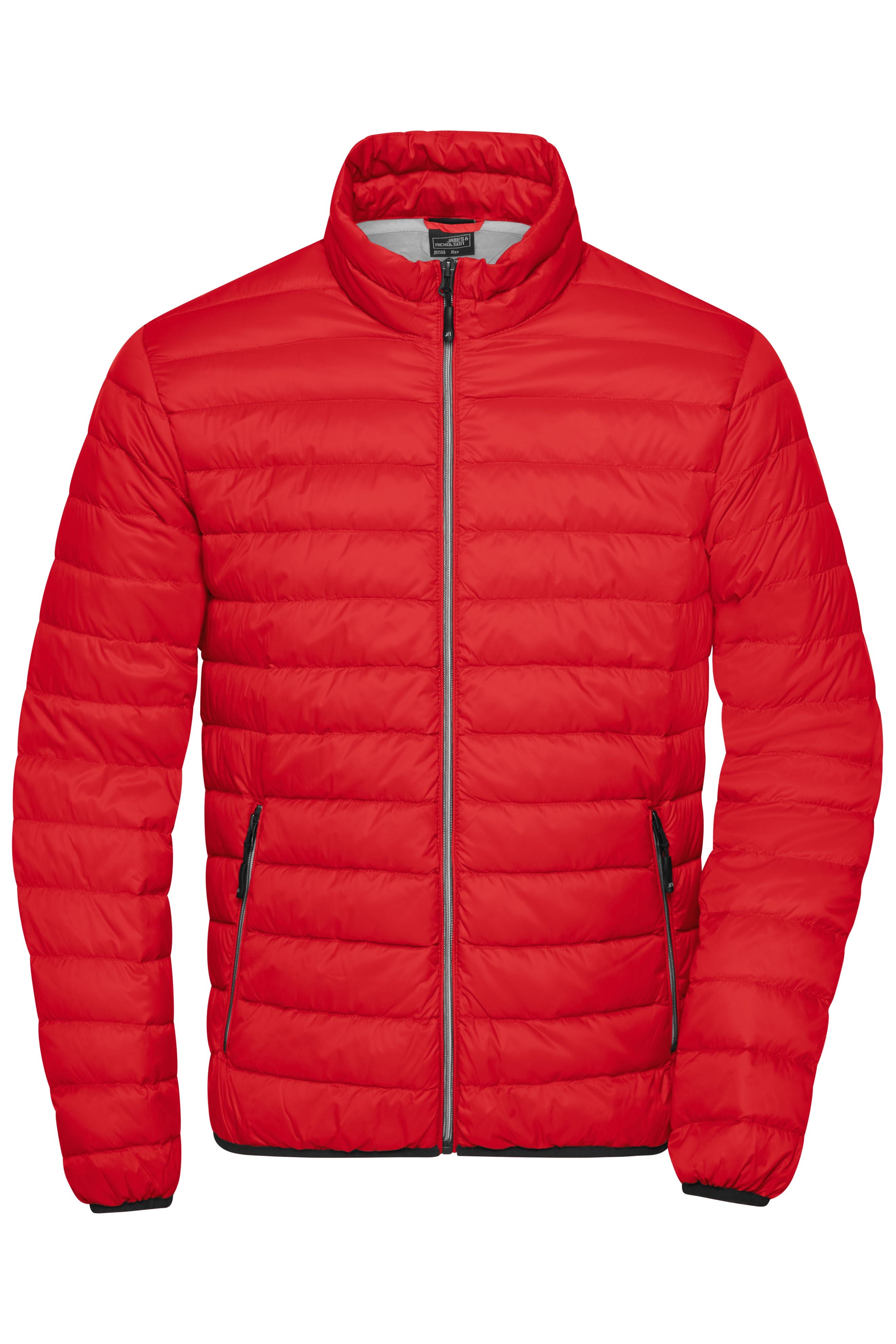 James & Nicholson Herren hochwertige Daunenjacke red/silver