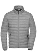 James & Nicholson Herren hochwertige Daunenjacke silver-melange/graphite