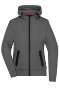 James & Nicholson Damen Kapuzen Softshelljacke dark-melange