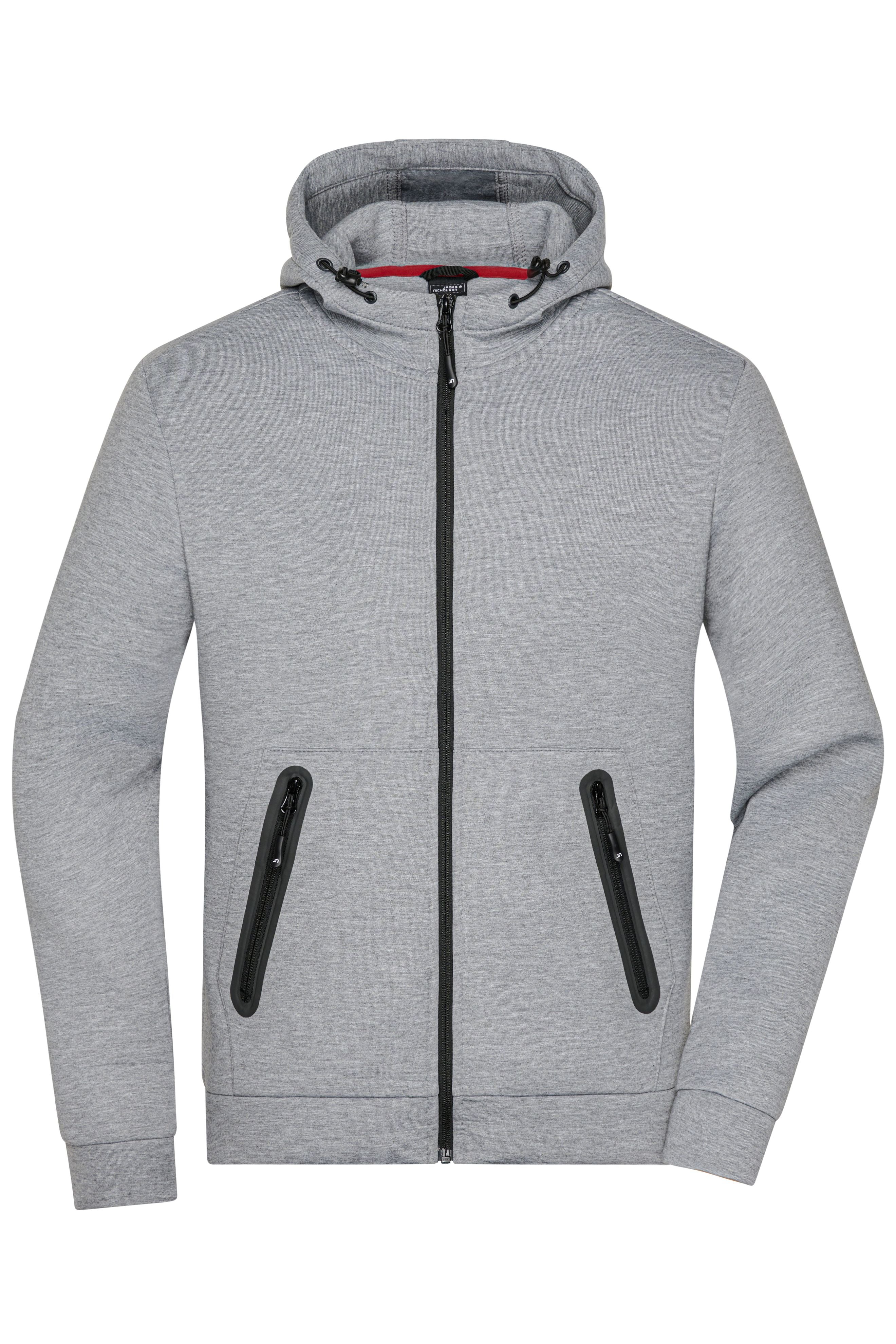 James & Nicholson Herren Kapuzen Softshelljacke light-melange