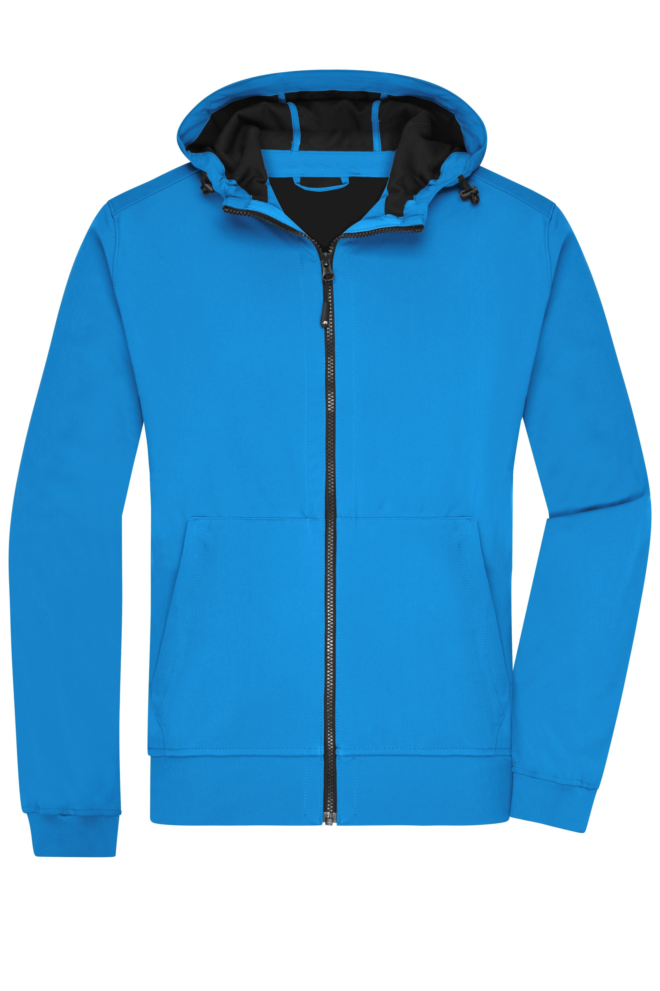 James & Nicholson Herren Kapuzen Softshelljacke blue/black
