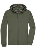 James & Nicholson Herren Kapuzen Softshelljacke olive/camouflage