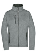 James & Nicholson Damen Softshelljacke in Melange-Optik dark-melange/black