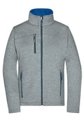 James & Nicholson Damen Softshelljacke in Melange-Optik dark-melange/royal