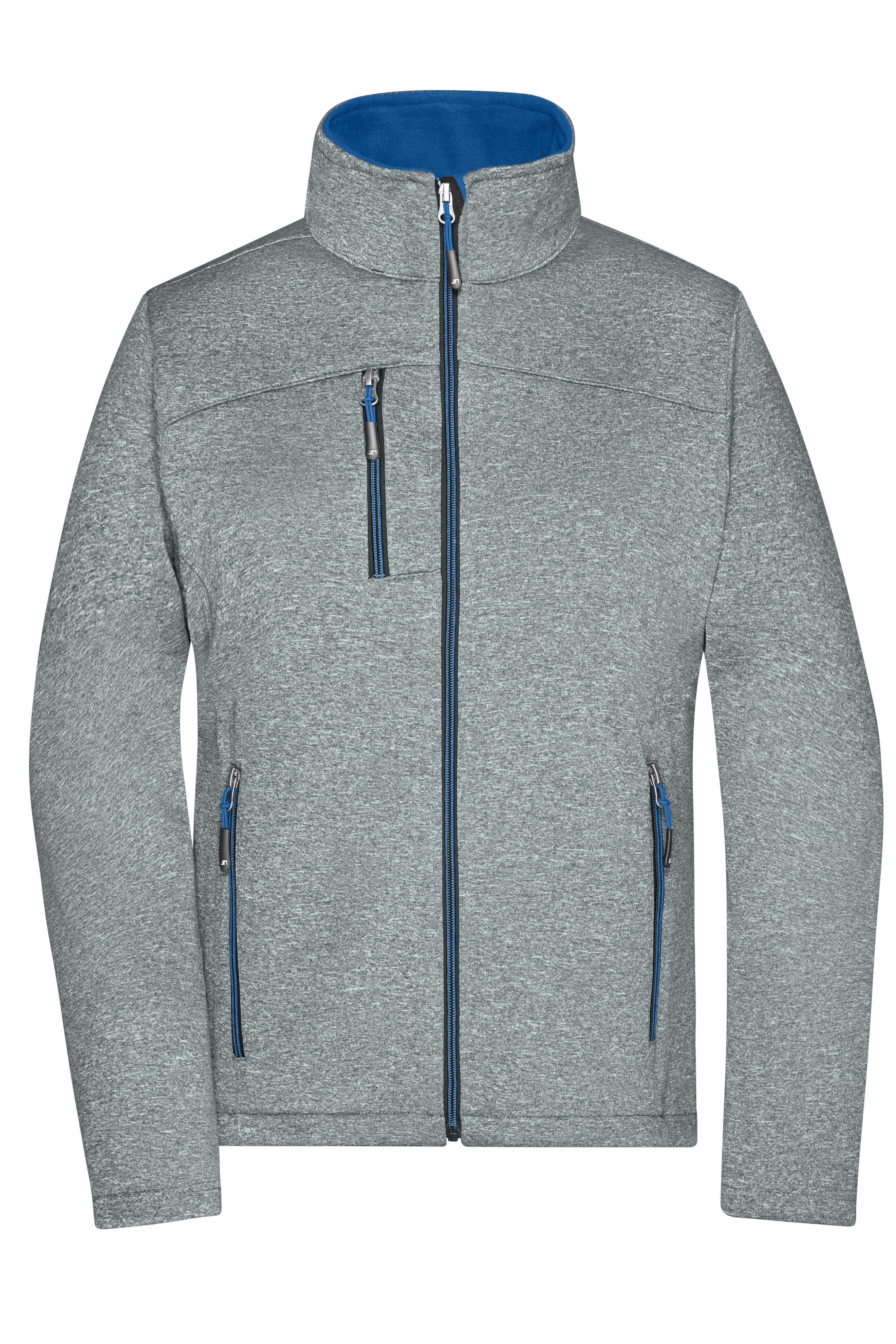 James & Nicholson Damen Softshelljacke in Melange-Optik dark-melange/royal