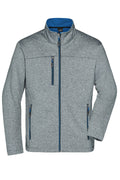 James & Nicholson Männer Softshelljacke in Melange-Optik dark-melange/royal
