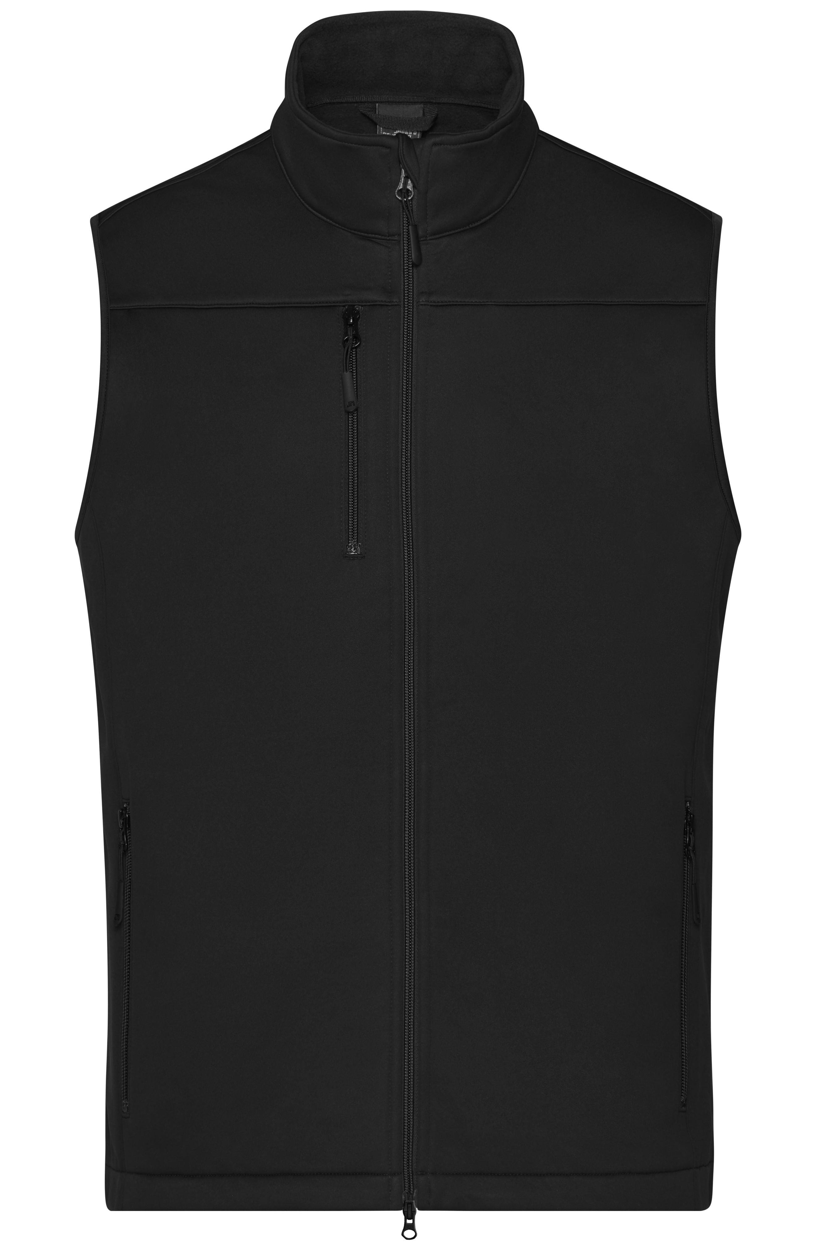 James & Nicholson Herren Softshell Weste Recycled Polyester black
