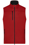 James & Nicholson Herren Softshell Weste Recycled Polyester red