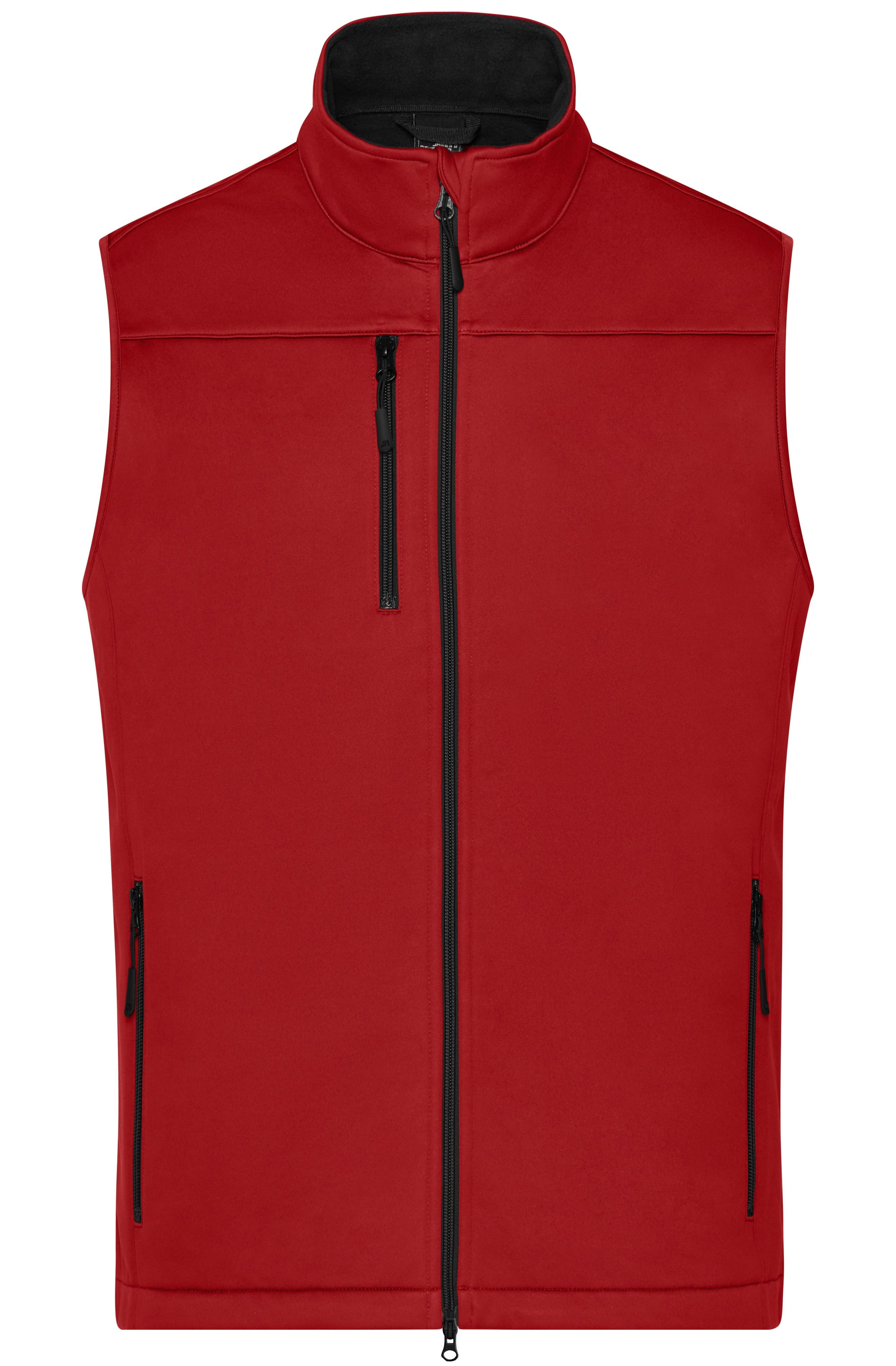 James & Nicholson Herren Softshell Weste Recycled Polyester red