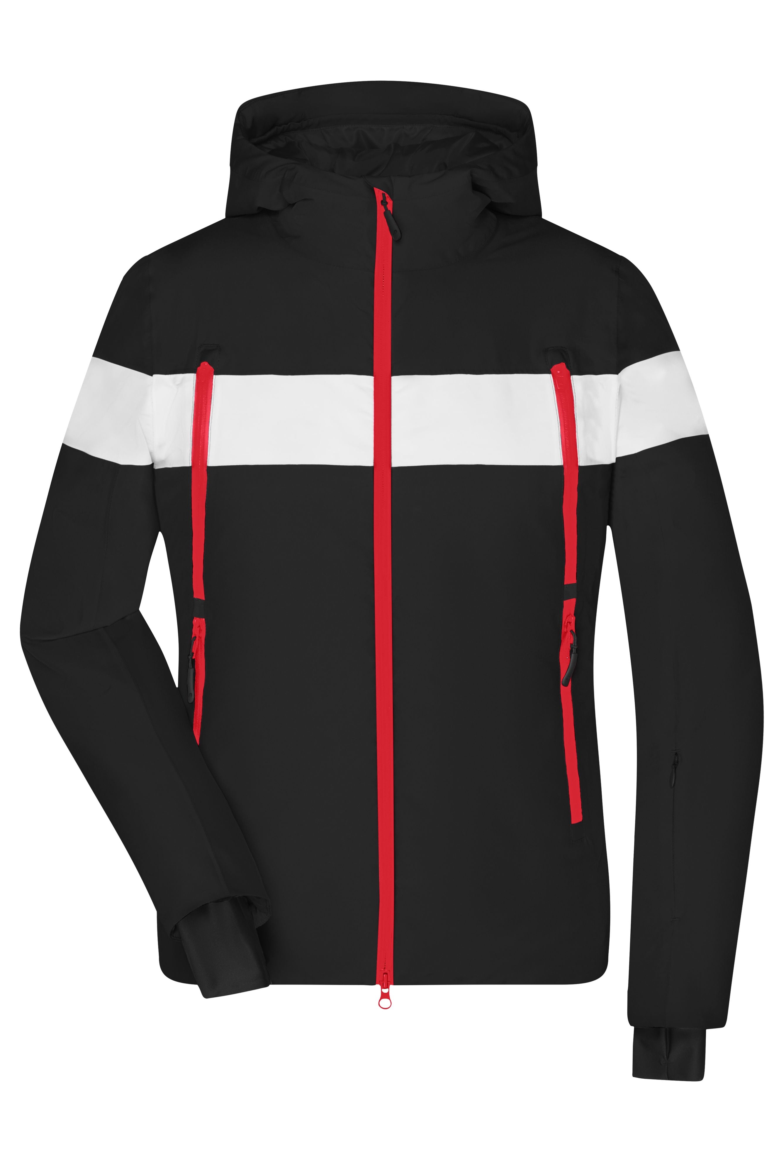 James & Nicholson Sportliche und wasserdichte Damen Winterjacke  black/white