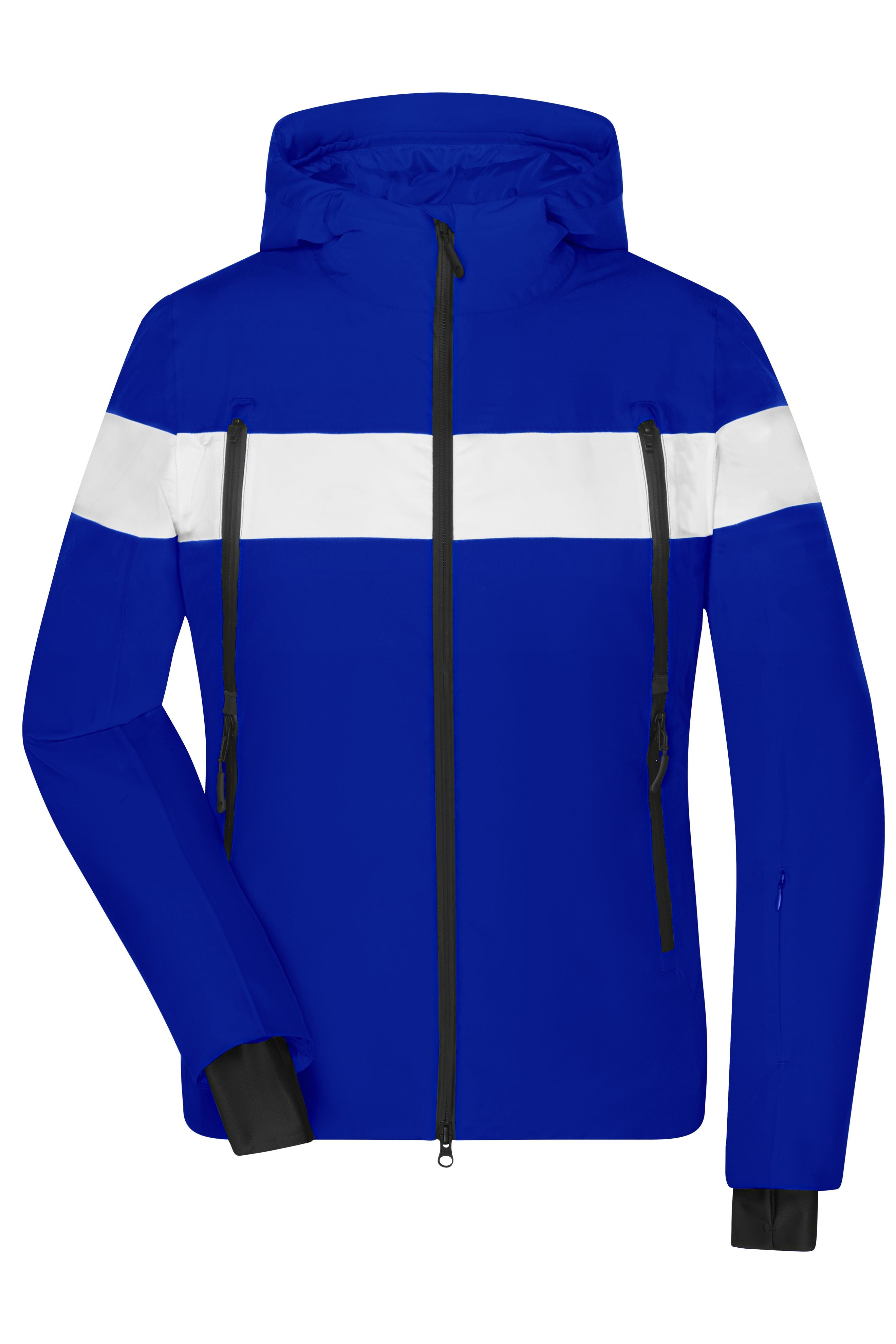 James & Nicholson Sportliche und wasserdichte Damen Winterjacke  electric-blue/white