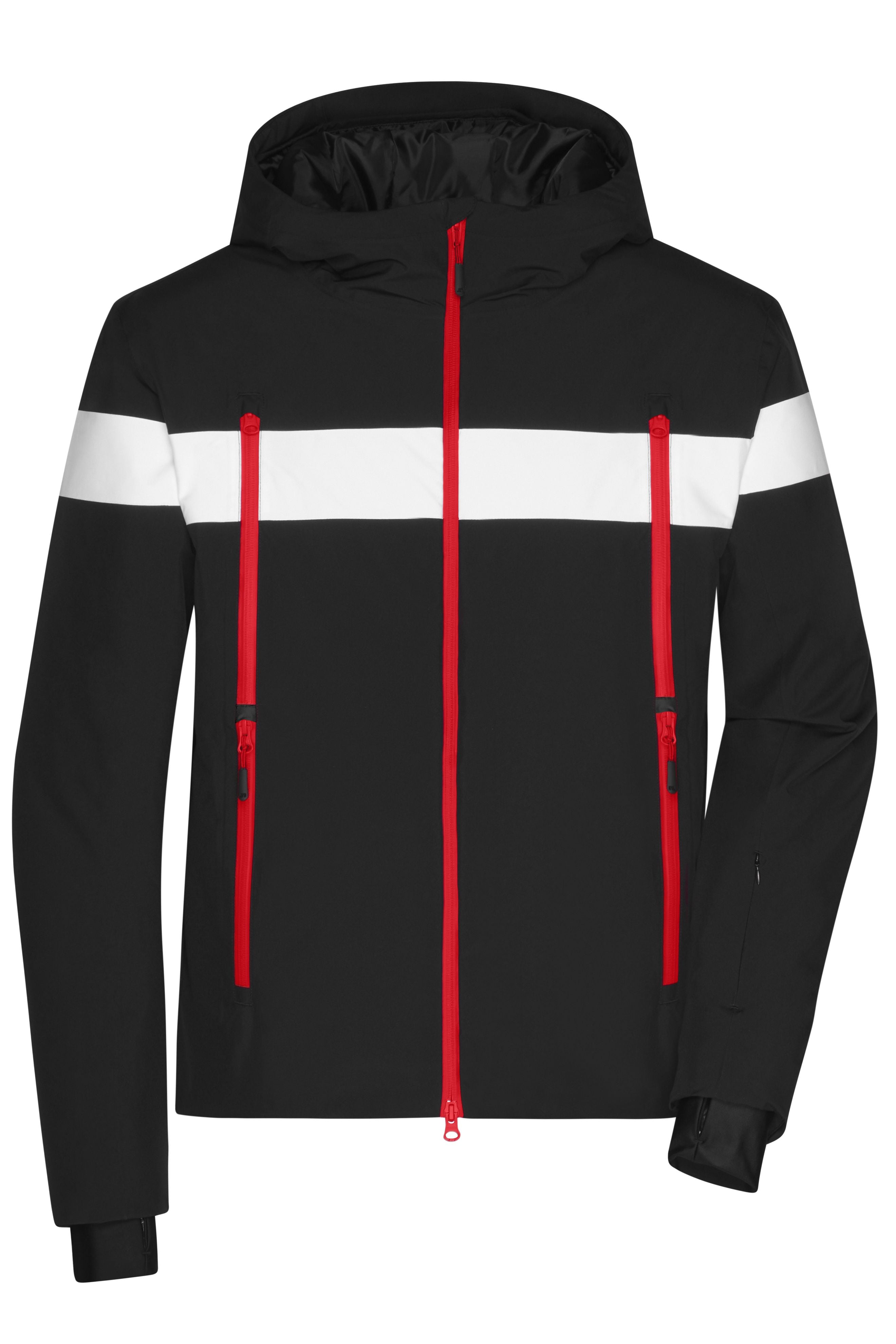 James & Nicholson Sportliche und wasserdichte Herren Winterjacke  black/white