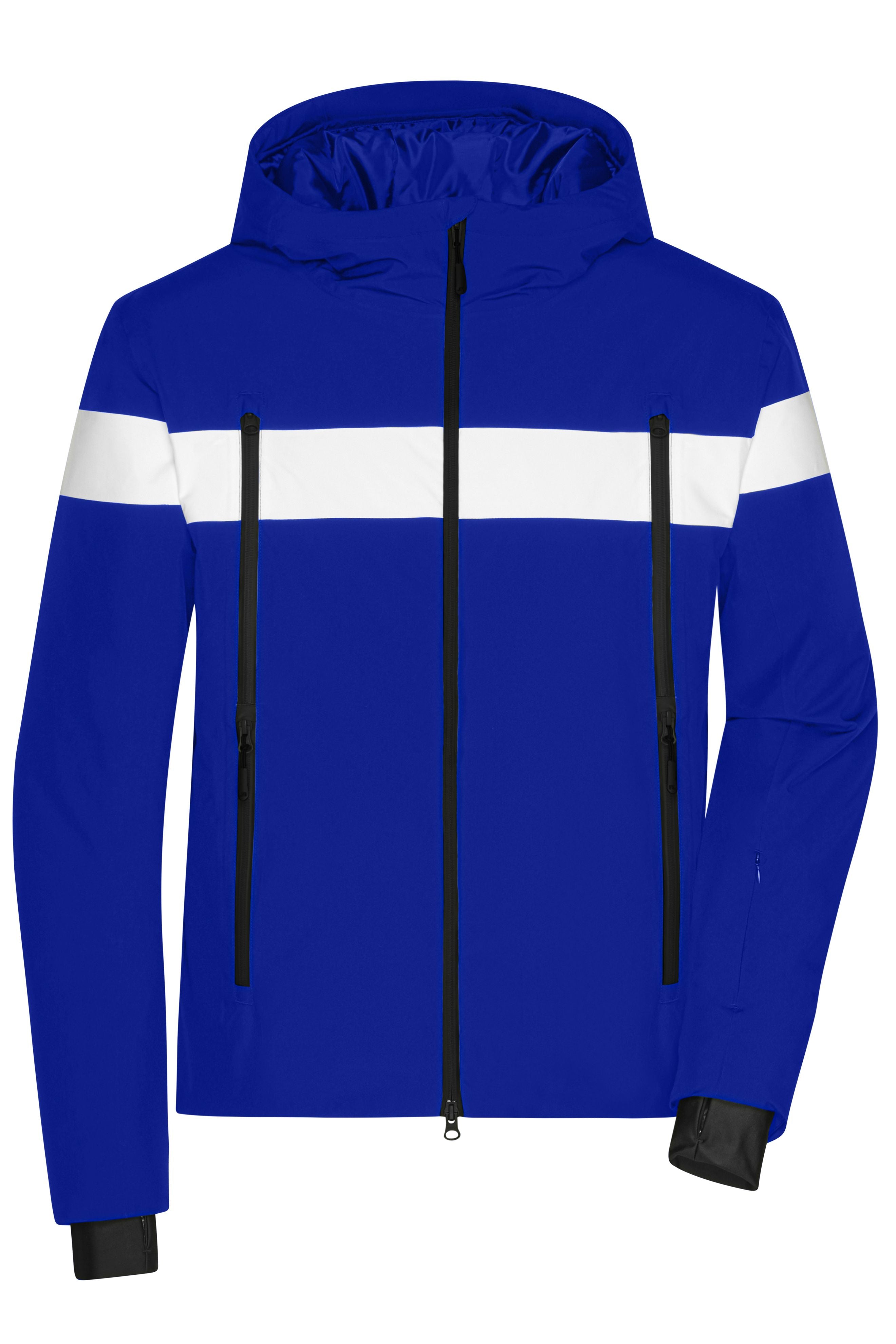 James & Nicholson Sportliche und wasserdichte Herren Winterjacke  electric-blue/white
