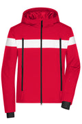 James & Nicholson Sportliche und wasserdichte Herren Winterjacke  light-red/white