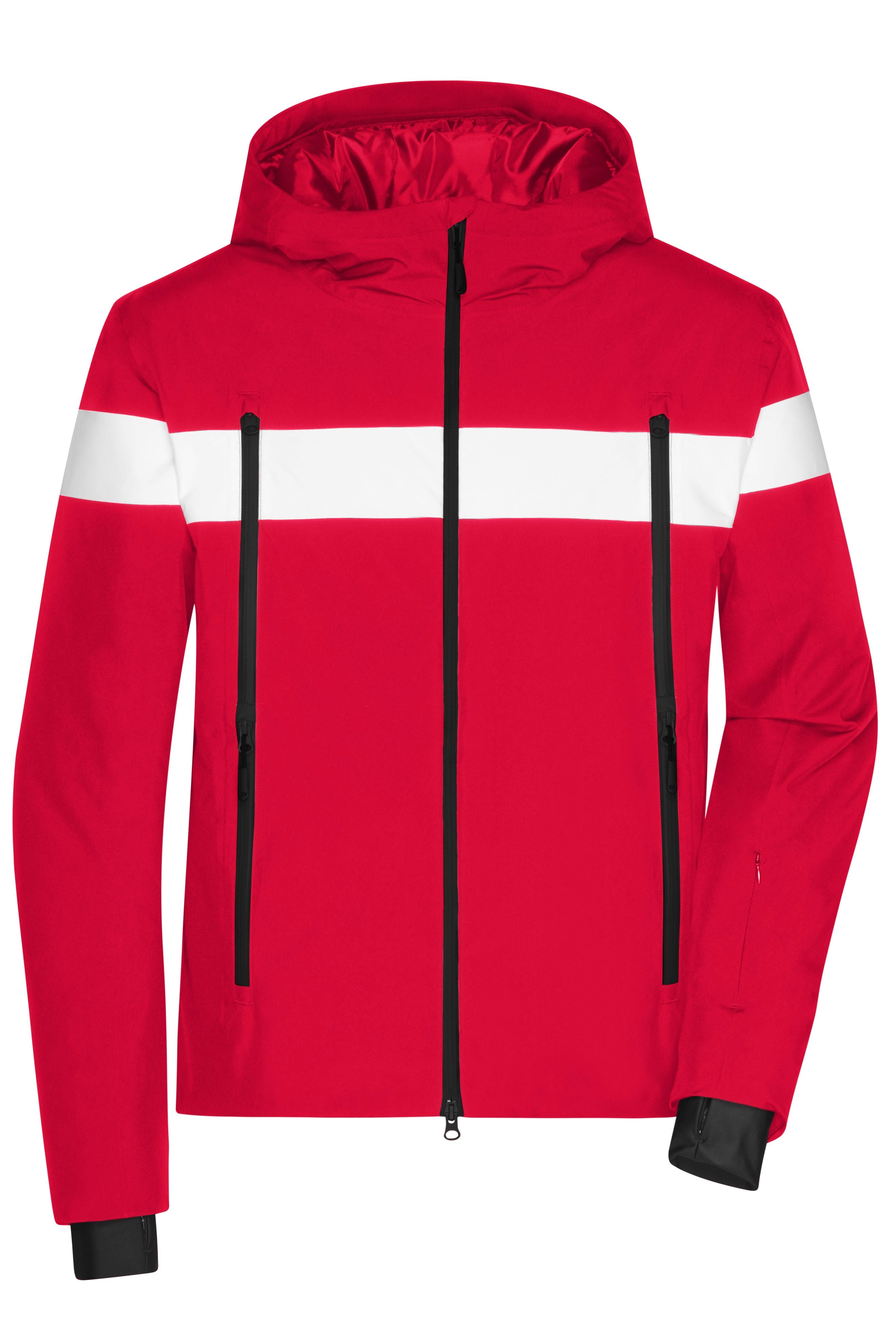James & Nicholson Sportliche und wasserdichte Herren Winterjacke  light-red/white