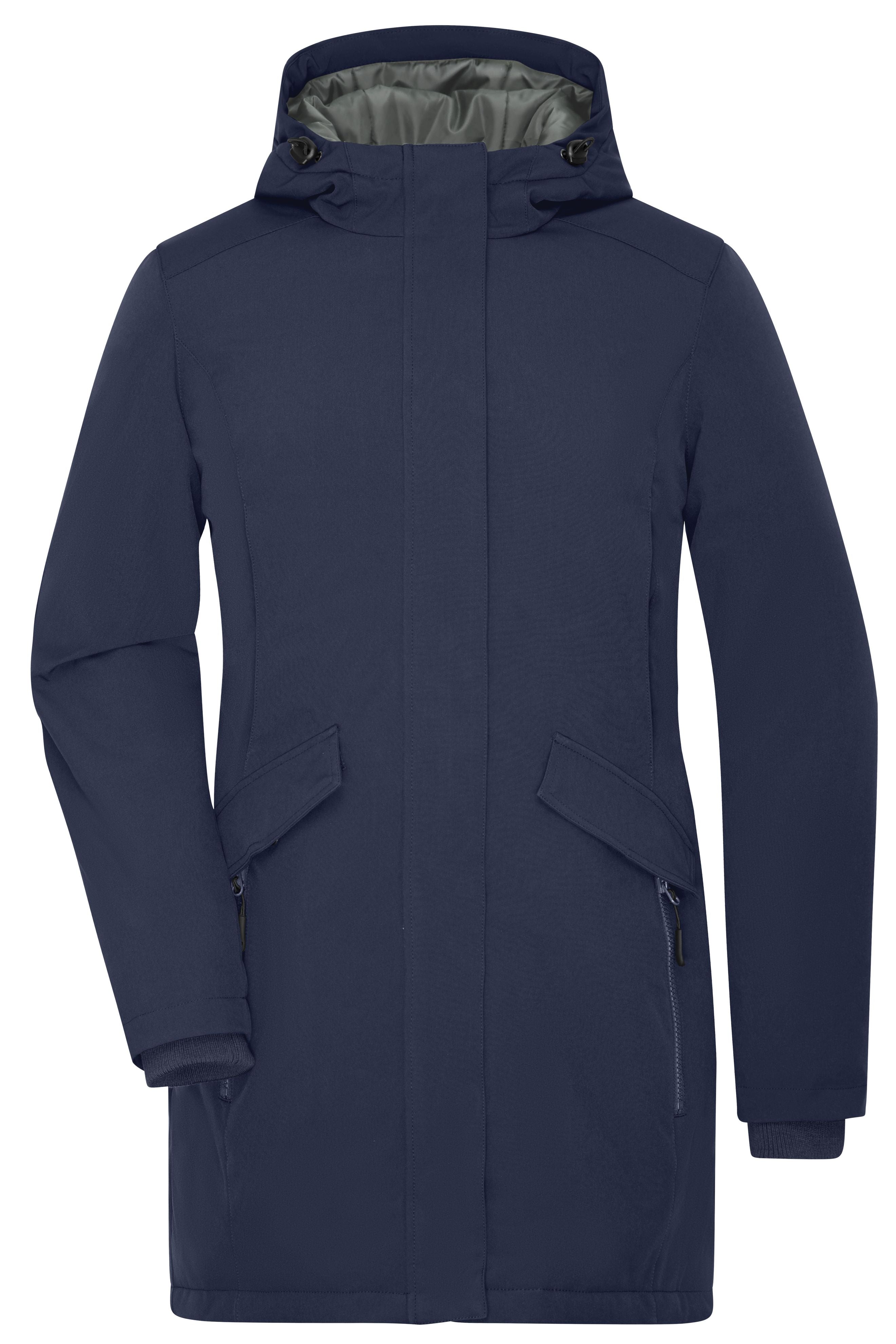 James & Nicholson Wattierter Damen Parka navy