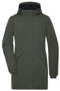 James & Nicholson Wattierter Damen Parka olive-green