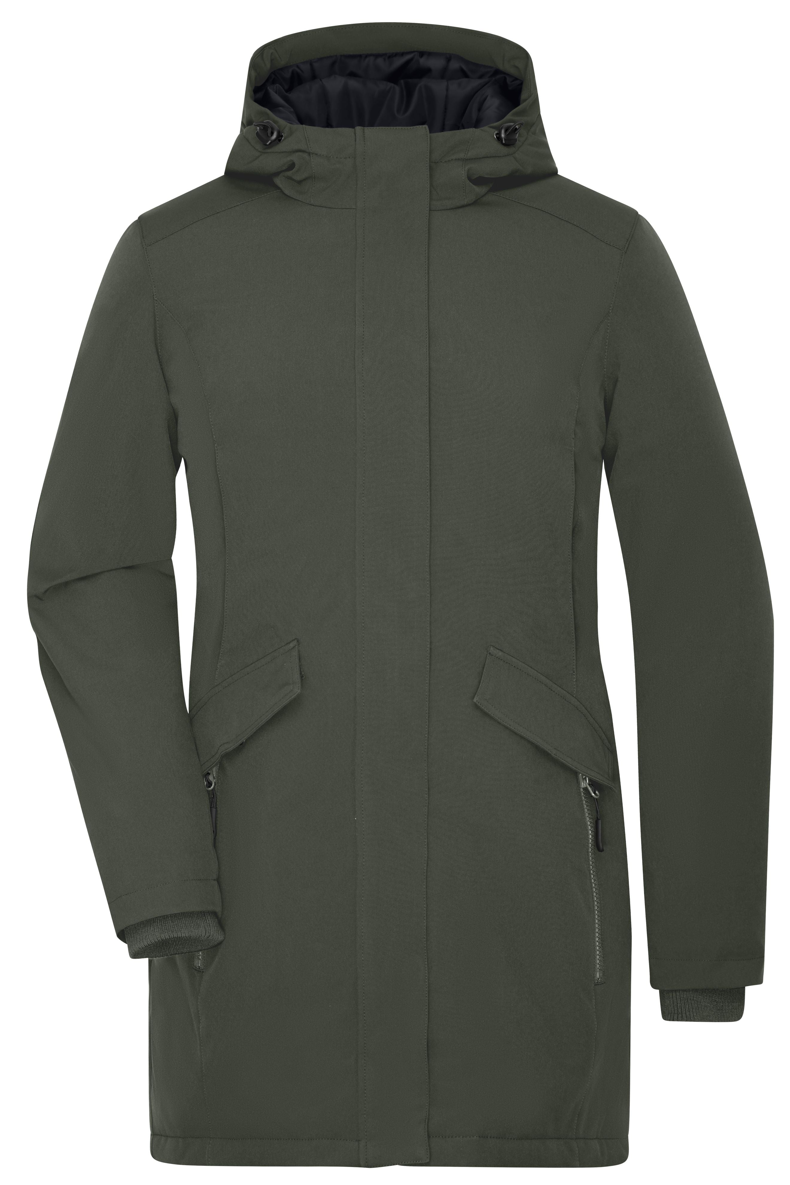 James & Nicholson Wattierter Damen Parka olive-green