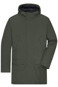 James & Nicholson Wattierter Herren Parka olive-green