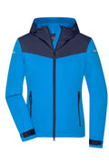 James & Nicholson Leichte, gefütterte Damen Outdoor Softshell-Jacke bright-blue/navy/bright-blue