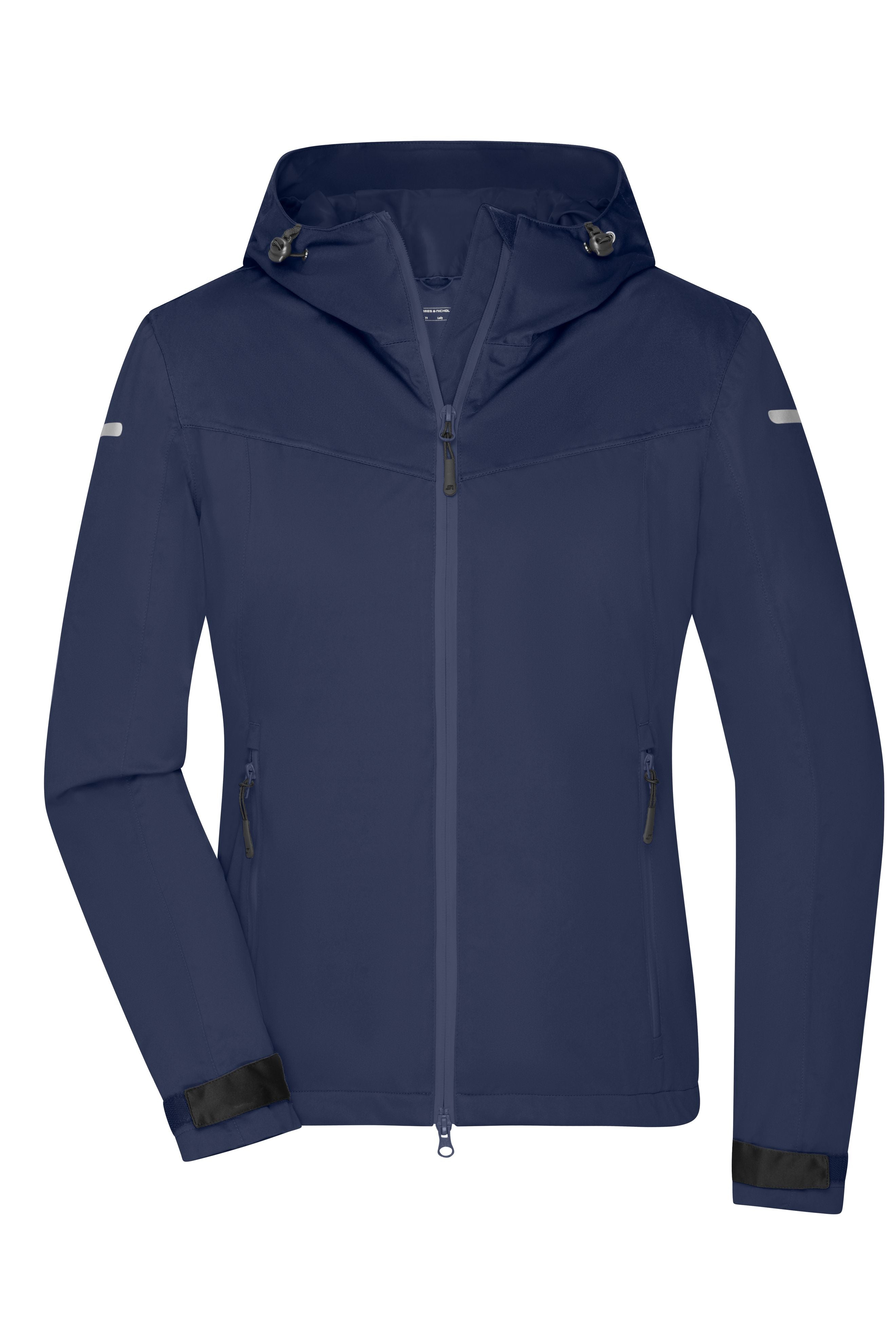 James & Nicholson Leichte, gefütterte Damen Outdoor Softshell-Jacke navy
