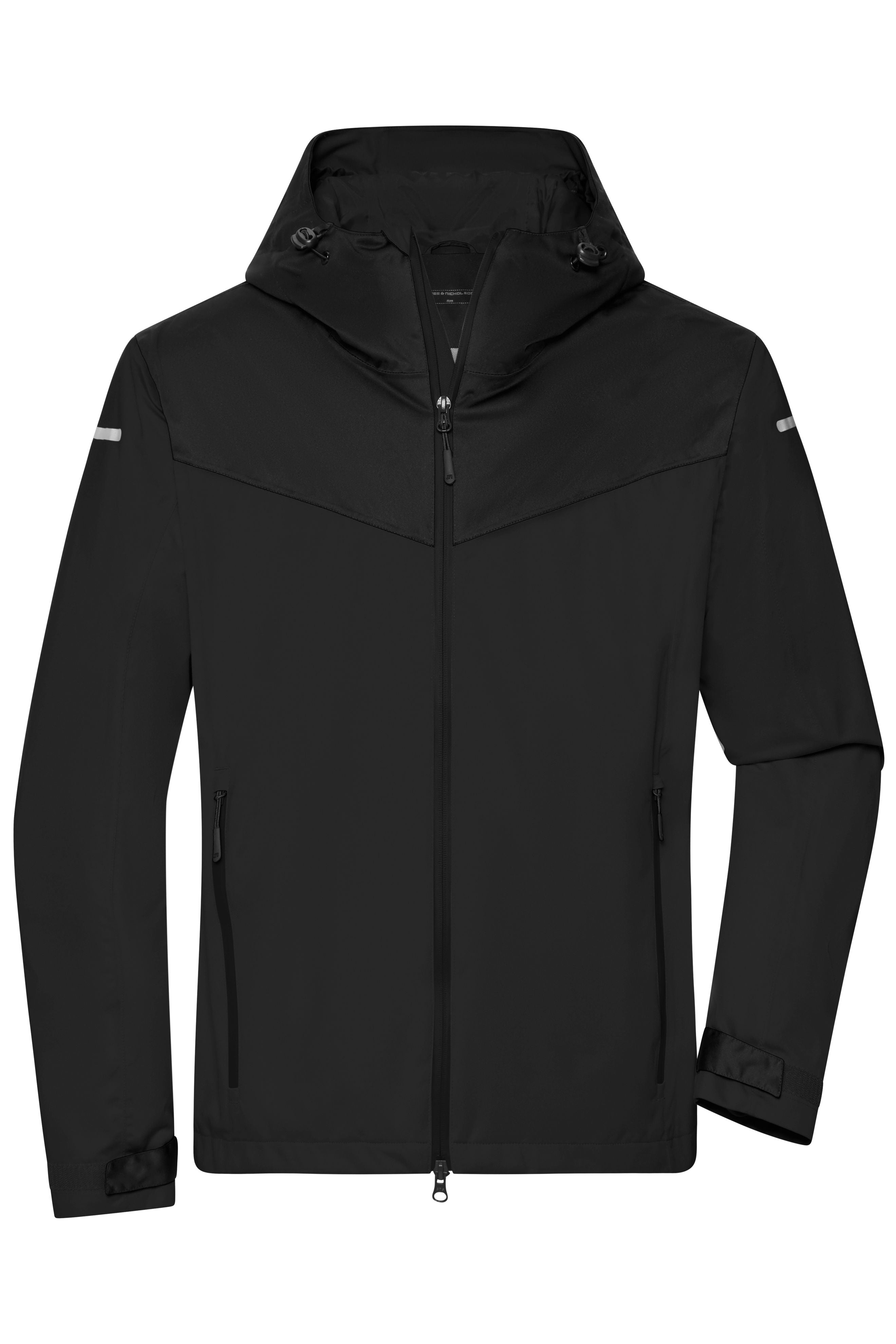 James & Nicholson Leichte, gefütterte Herren Outdoor Softshell-Jacke black