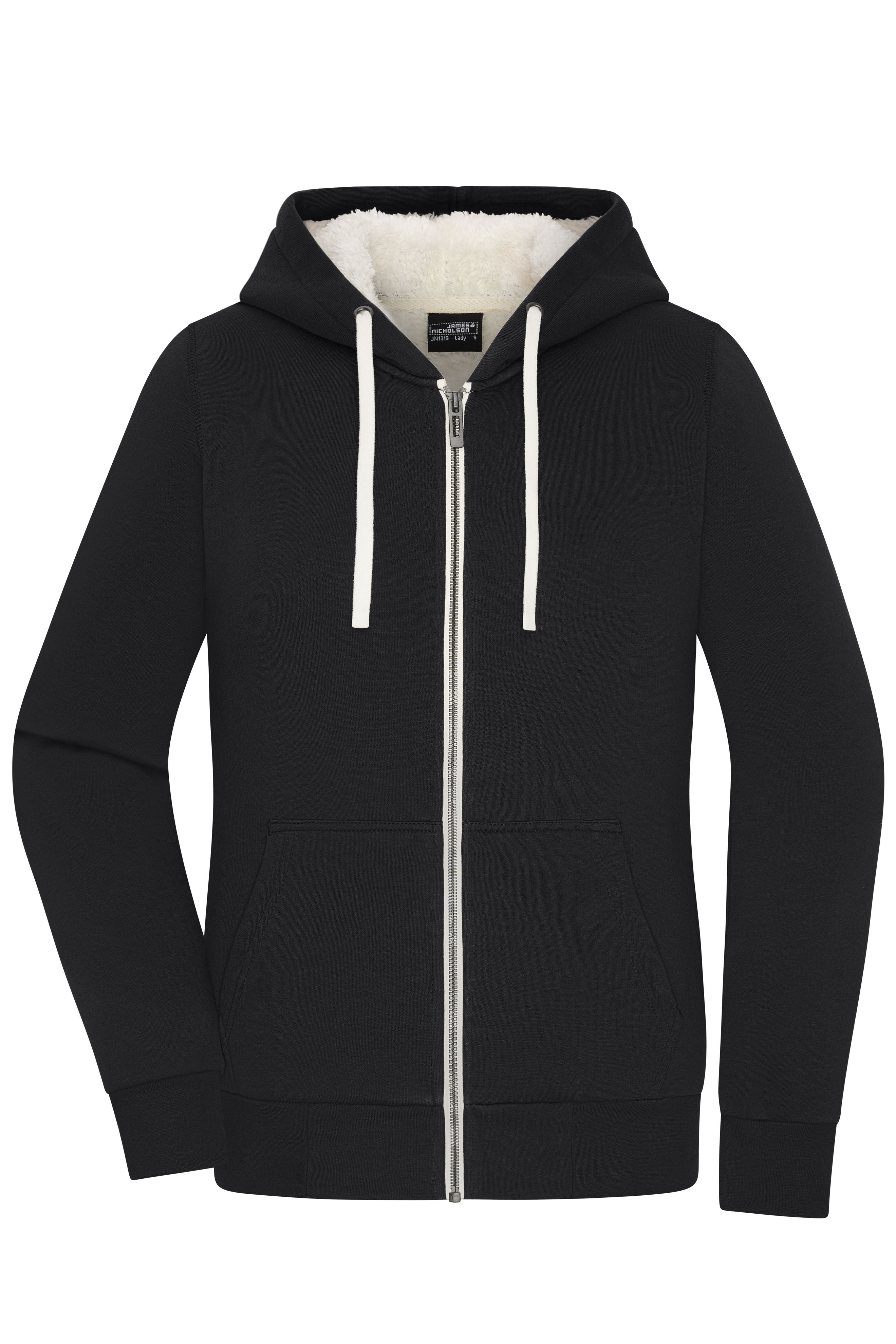 James & Nicholson Ladies' Doubleface Jacket black/nature