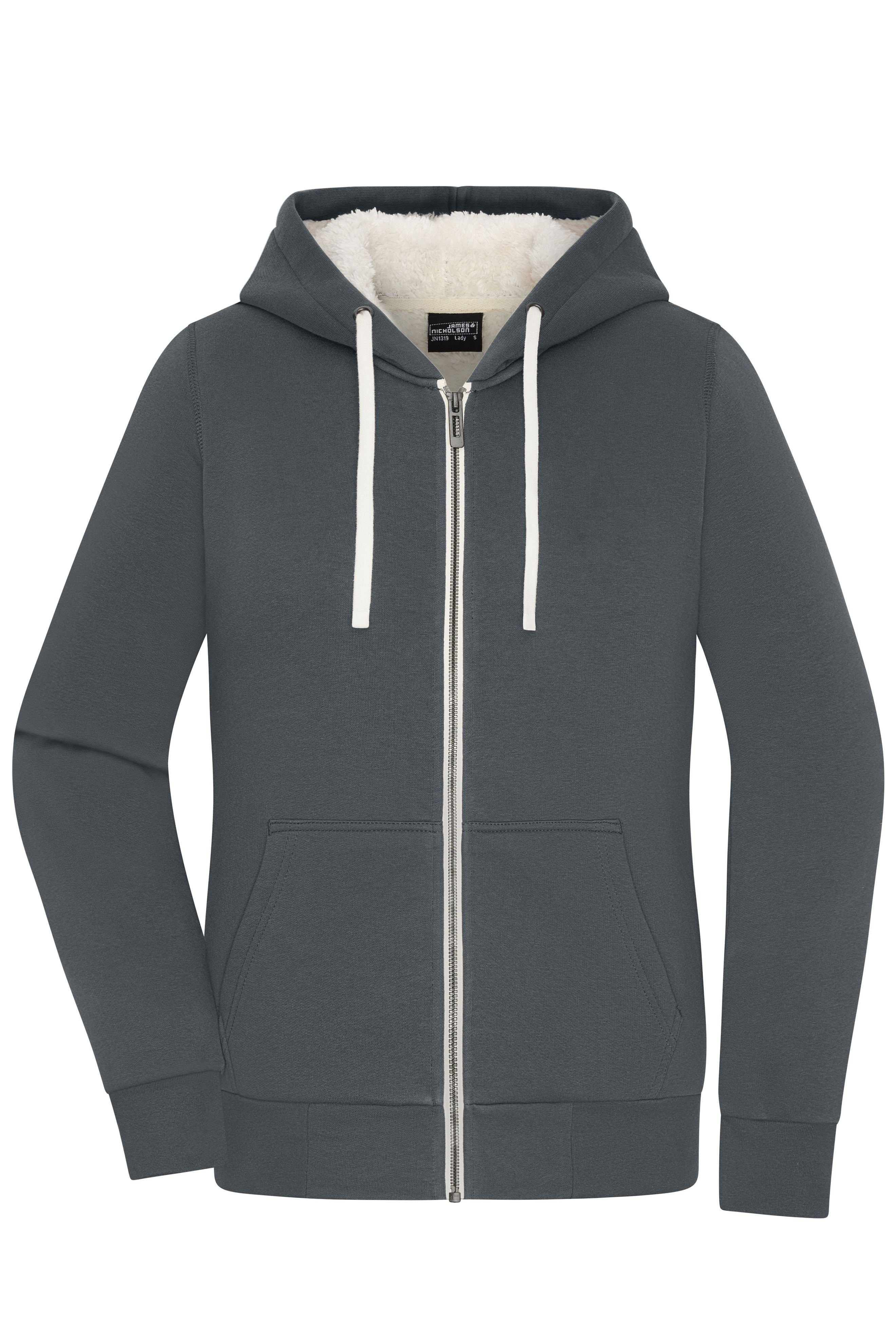 James & Nicholson Ladies' Doubleface Jacket graphite/nature