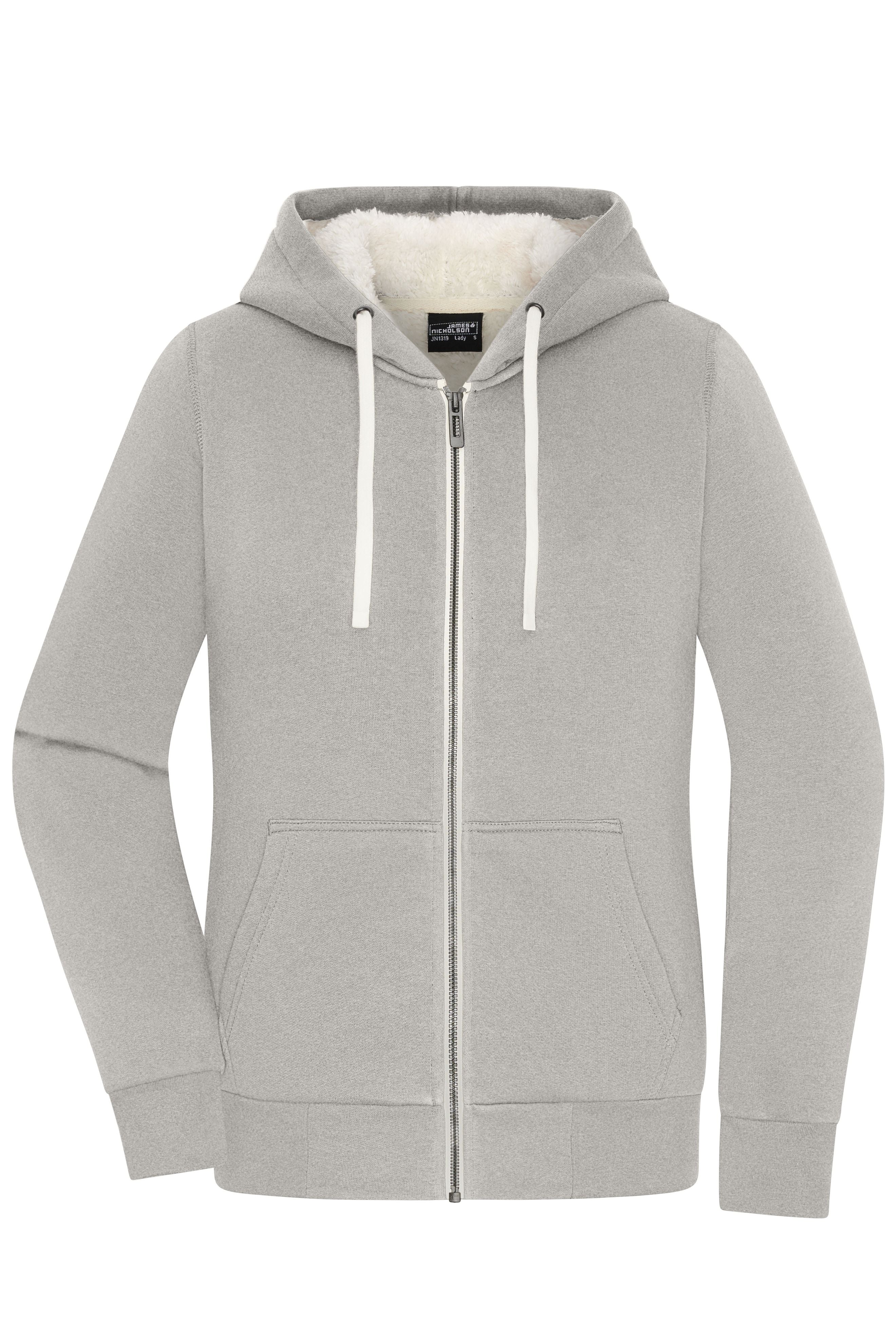 James & Nicholson Ladies' Doubleface Jacket light-melange/nature