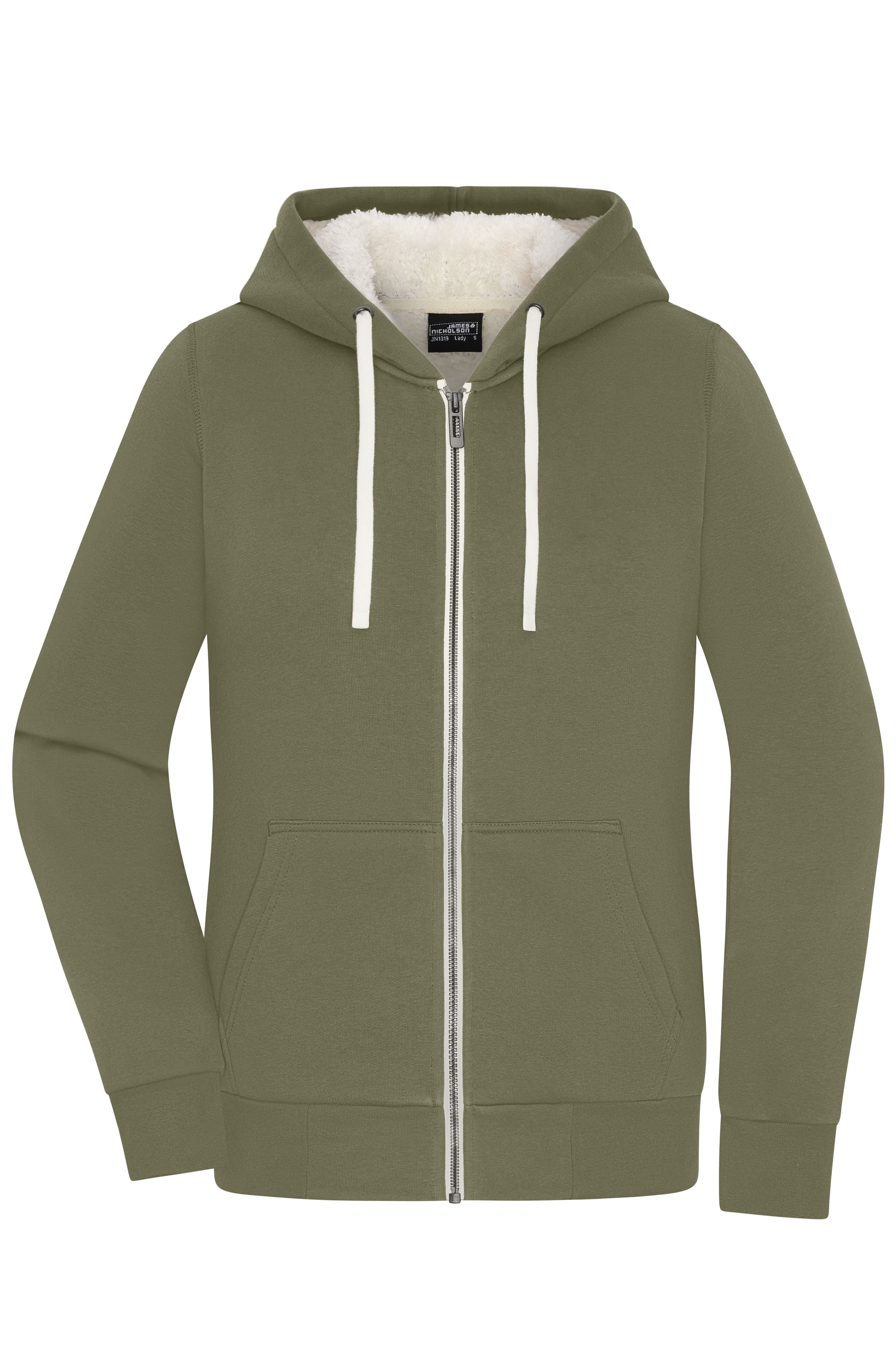 James & Nicholson Ladies' Doubleface Jacket olive/nature