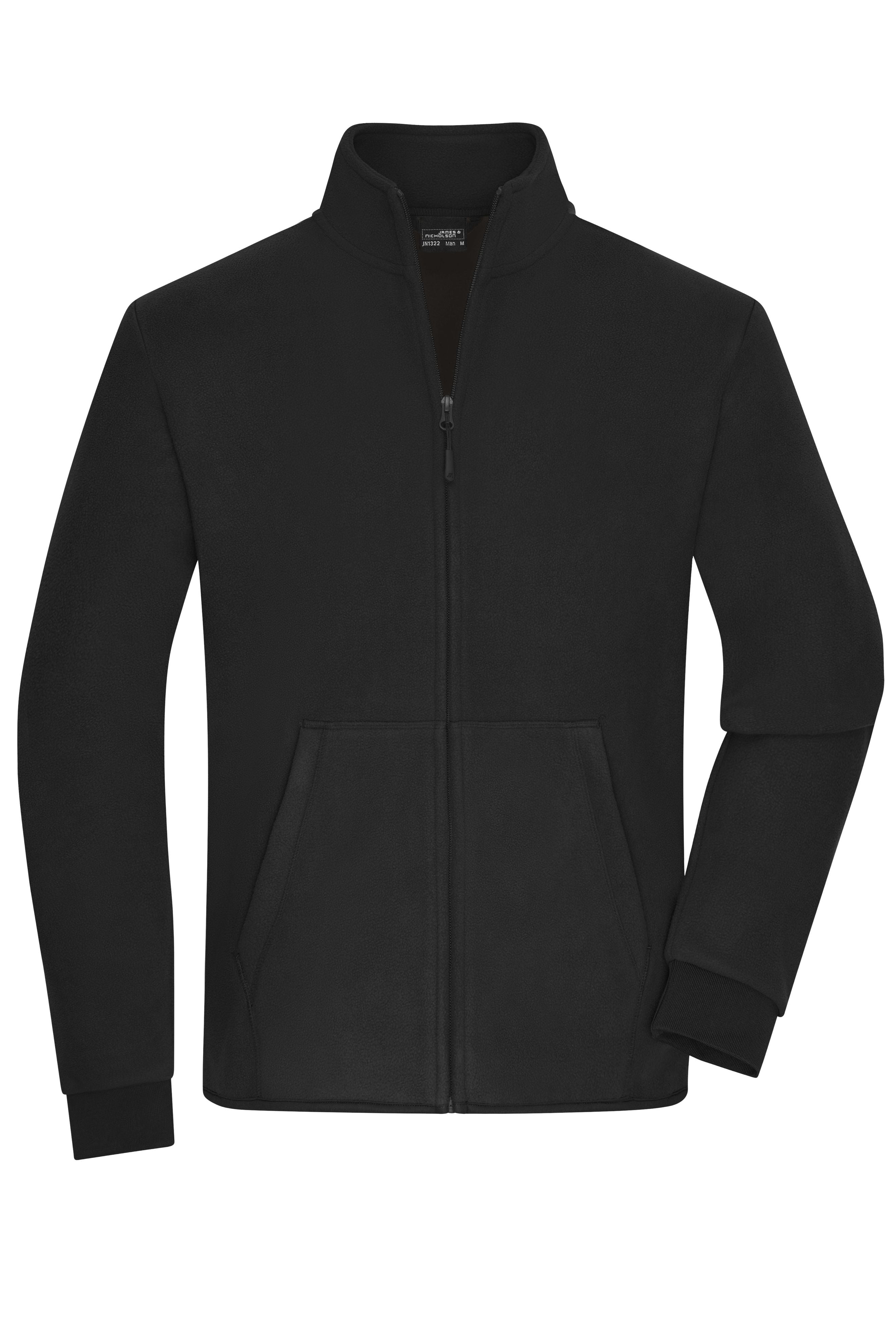 James & Nicholson Fleecejacke black/dark-grey