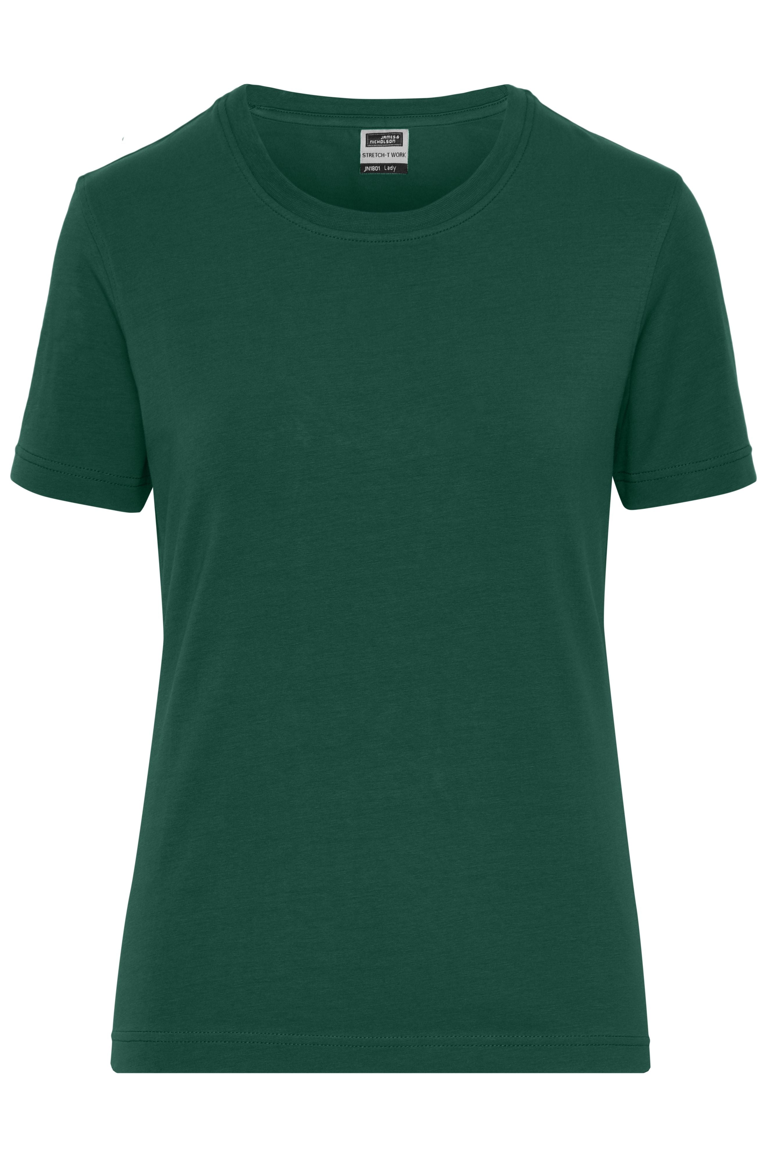 James & Nicholson Damen Workwear Stretch T-Shirt dark-green