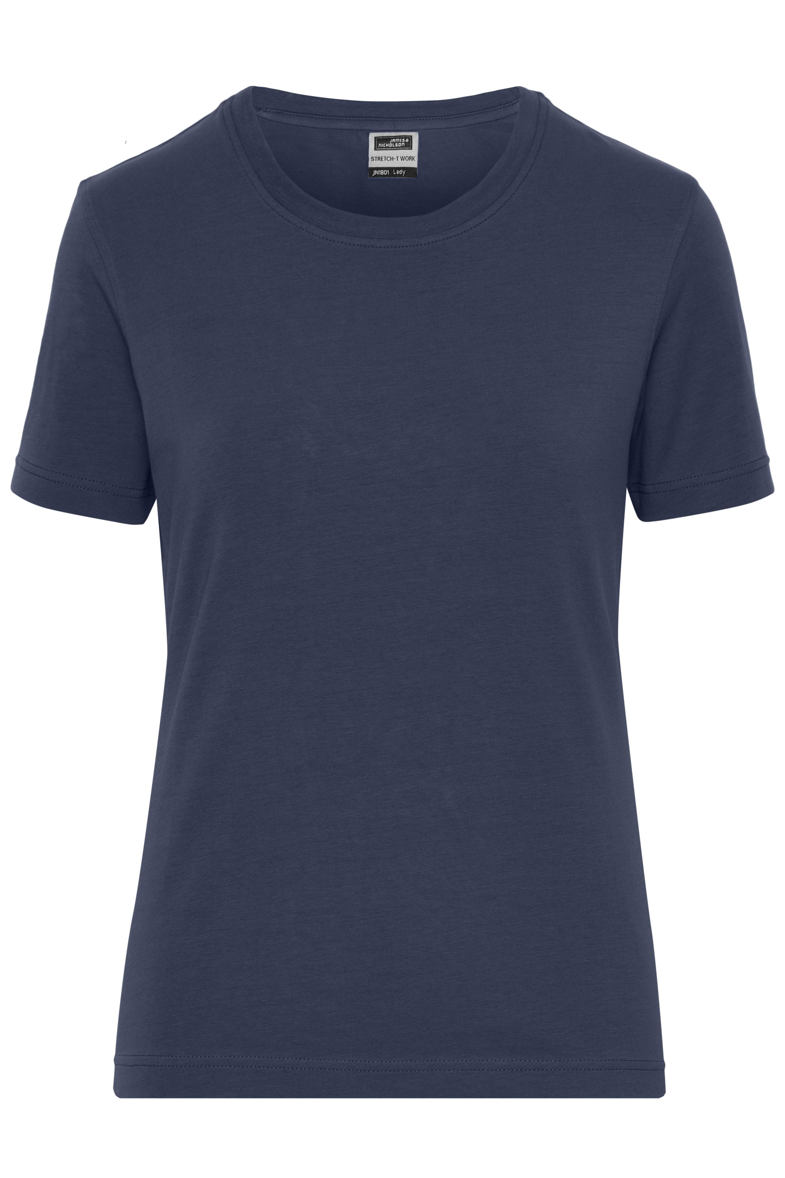 James & Nicholson Damen Workwear Stretch T-Shirt navy