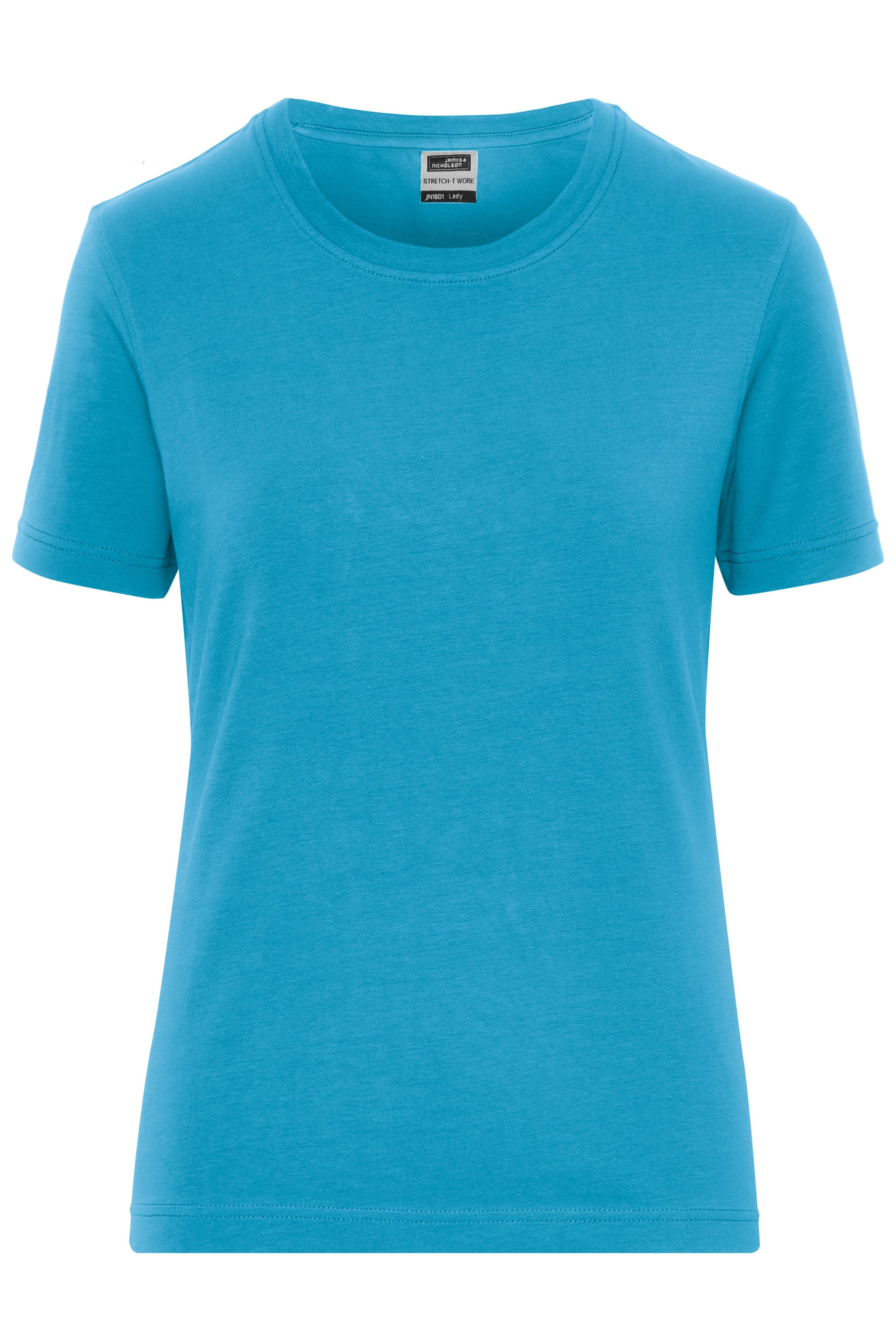 James & Nicholson Damen Workwear Stretch T-Shirt turquoise