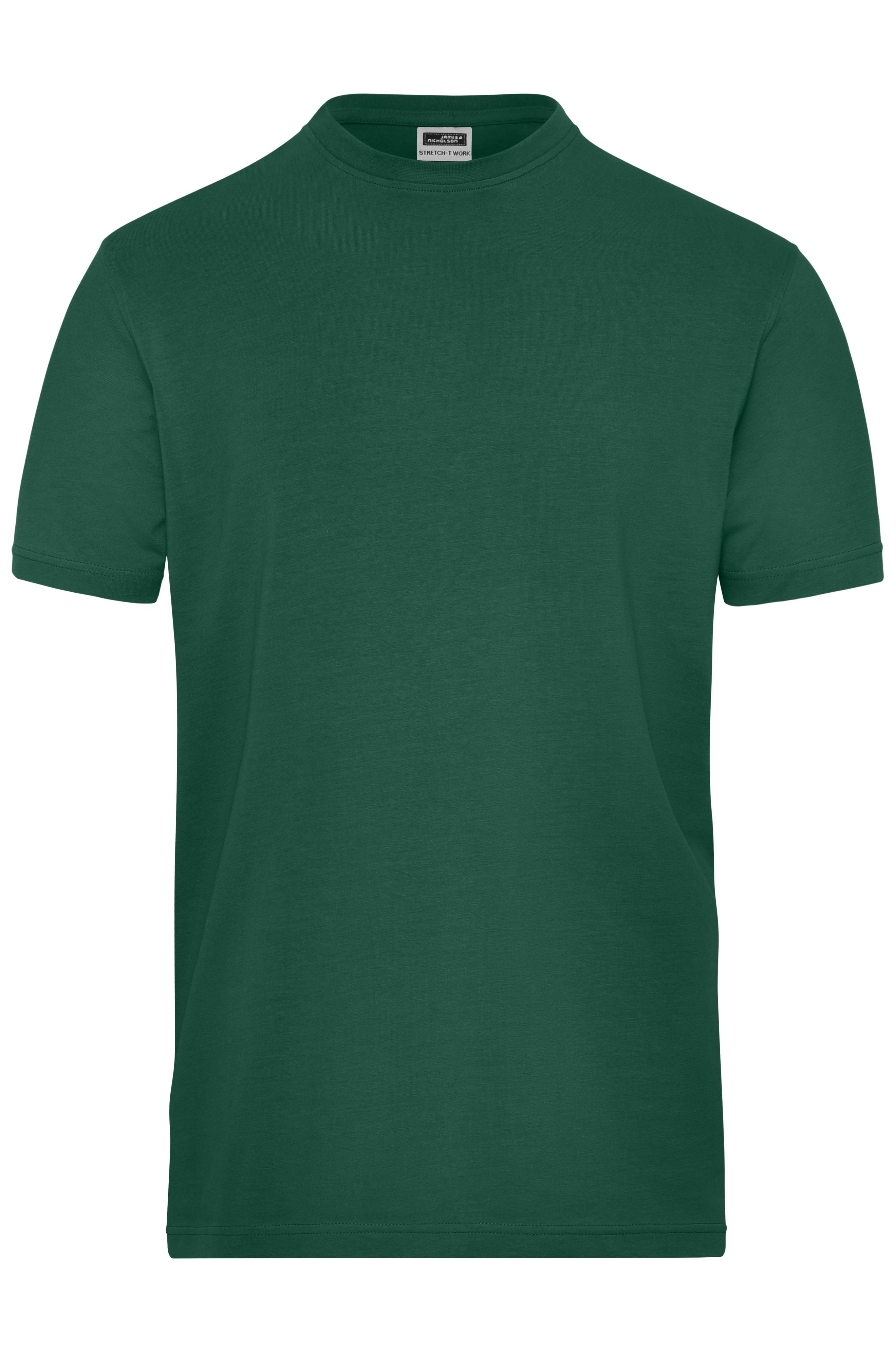 James & Nicholson Herren Workwear Stretch T-Shirt dark-green