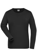 James & Nicholson Damen Bio Workwear Langarmshirt black