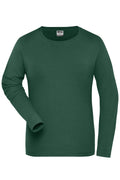 James & Nicholson Damen Bio Workwear Langarmshirt dark-green