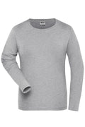 James & Nicholson Damen Bio Workwear Langarmshirt grey-heather