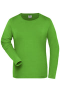 James & Nicholson Damen Bio Workwear Langarmshirt lime-green