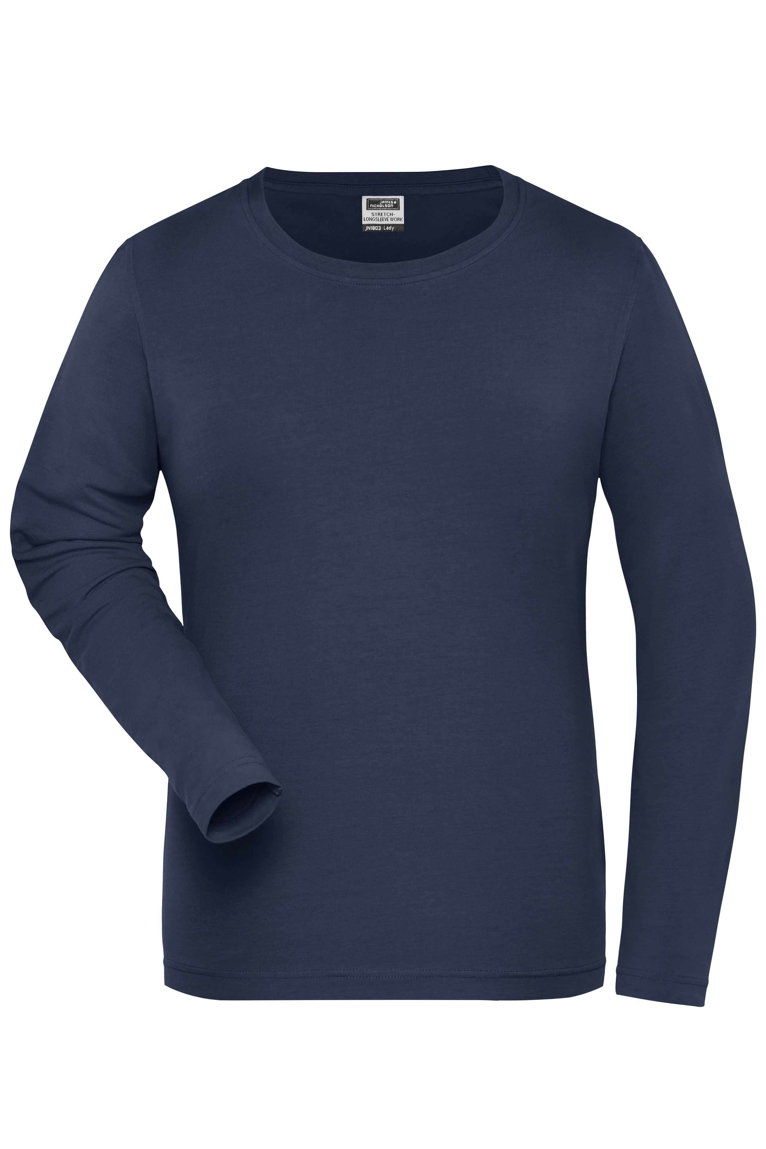 James & Nicholson Damen Bio Workwear Langarmshirt navy