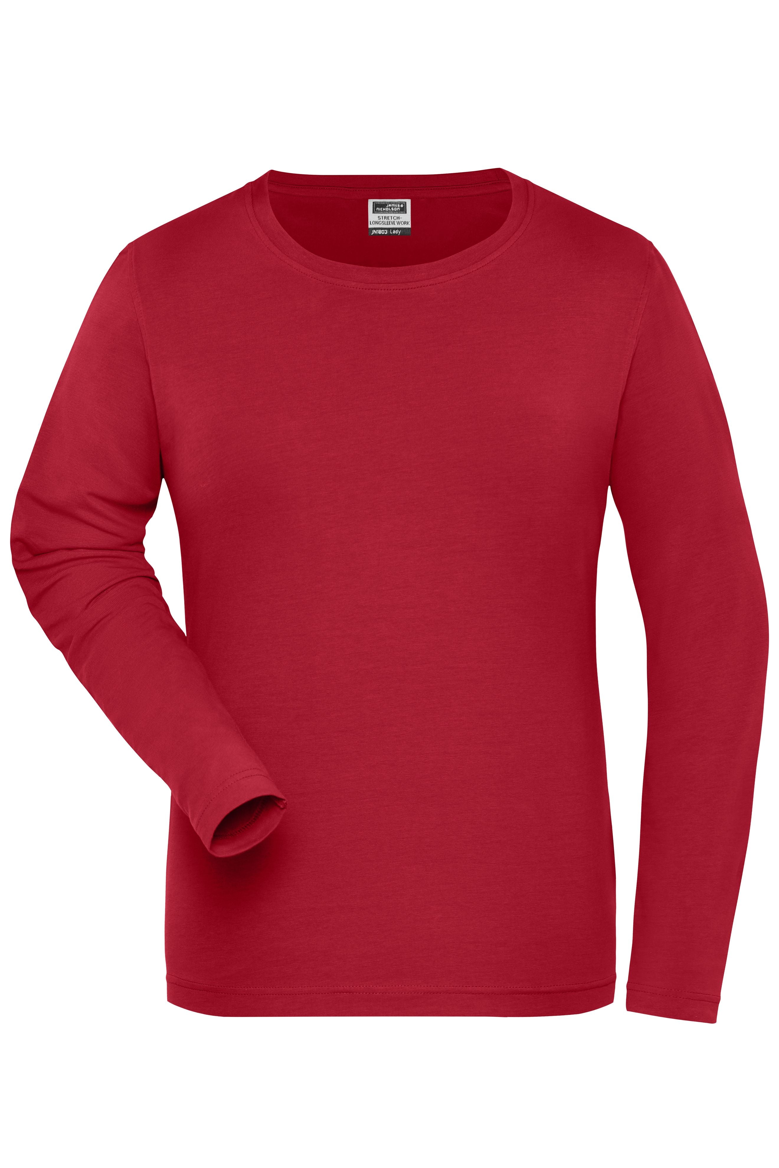 James & Nicholson Damen Bio Workwear Langarmshirt red