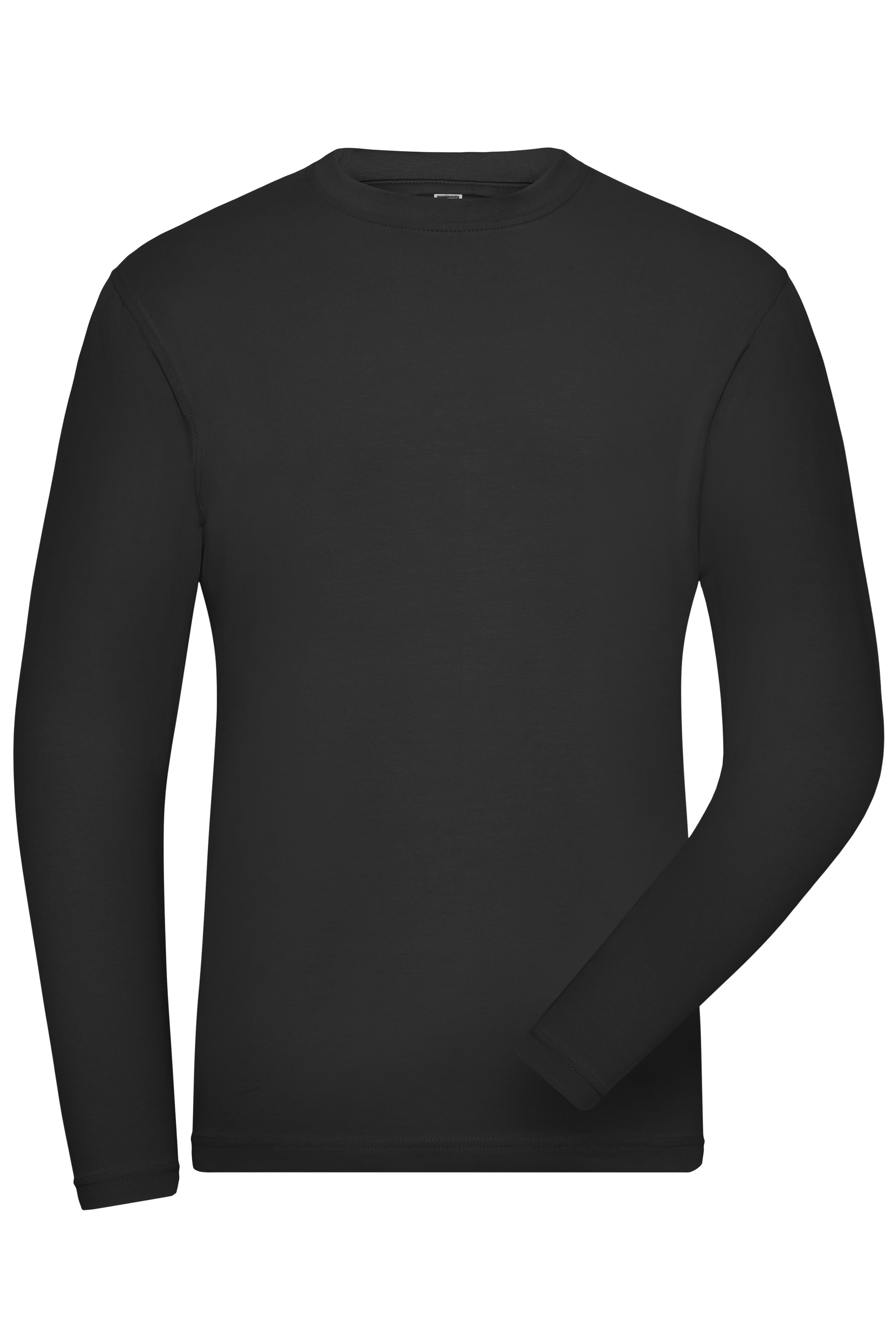 James & Nicholson Herren Bio Workwear Langarmshirt black